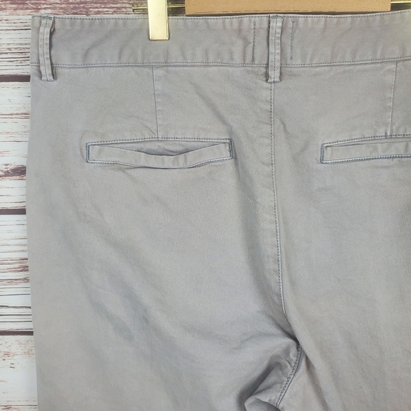 Flint And Tinder Size 36 Mens 365 Washed Grey Chino Khaki Shorts - Picture 7 of 9